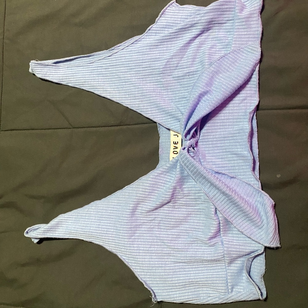 Y2K baby blue loose top